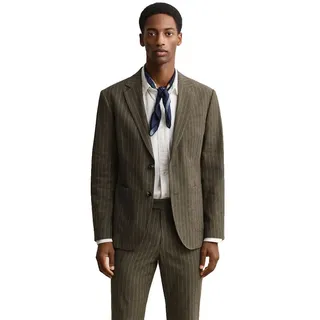 Gant 7706371 Linen Blazer - Rich Brown - 52