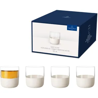 Villeroy & Boch Schnapsglas, Set 4tlg Manufacture Rock blanc Gläser