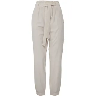 Stoffhose OXMO "Stoffhose OXLennja", Damen, Gr. 42, N-Gr, beige (oatmeal), Obermaterial: 100% Baumwolle CO., Hosen Stoffhose