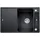 AXIA III 45 S links Einbau Silgranit anthrazit Drehknopfventil 780 x 510 mm
