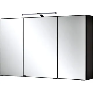Bologna 3D-Spiegelschrank, graphitgrau, LED-Aufbauleuchte - Grau