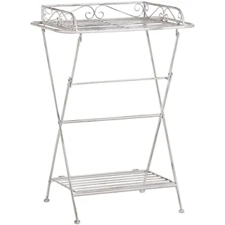 Beliani Gartentisch Beistelltisch 53 x 73 x 35 cm Weiß