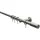 Gardinenstangen-Set Zylinder Ø 20 mm Edelstahloptik 160 cm