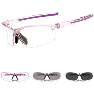Suertree Selbsttönend Fahrradbrille Photochromatische Sportsonnenbrille Herren Damen Transprante Gläser Klar Radsport Radfahren MTB