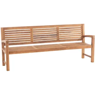 CLP Gartenbank 220/59 cm Holz Teak , Teakfarben , 220x92x59 cm , Gartenmöbel, Gartenbänke