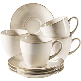 Mäser Nottingham Kaffeetassen Set 0,2 l Beige 4 St.