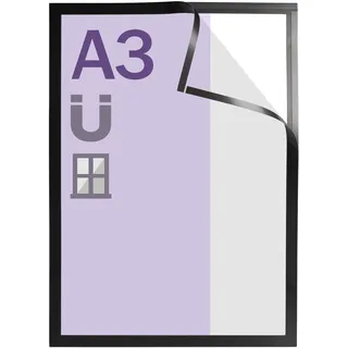 Magnetrahmen A3 Window Frame schwarz, Hart-PVC