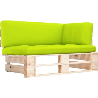 The Living Store Outdoor-Ecksofa Paletten Kiefernholz Imprägniert - Grün