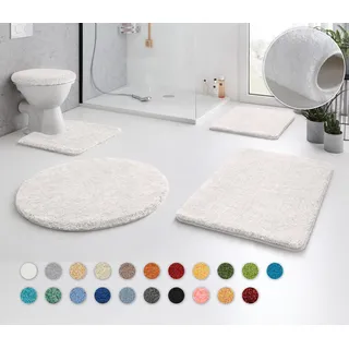 Badematte KLEINE WOLKE "RELAX, Badvorleger, Badezimmer Teppich" Gr. 4, weiß (polarweiß), H:30mm, Polyacryl, Badematten, Badematte, Badteppich, meliert, rechteckig, rund & als Set erhältlich