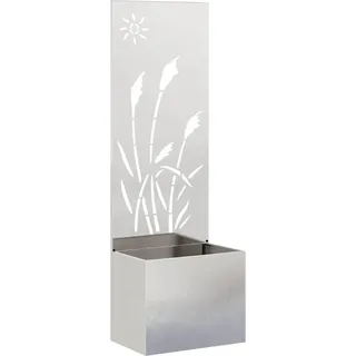 vidaXL Garten Sichtschutz-Leinwand Silber 50 x 140 cm Edelstahl - Silber