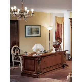 Braune klassische Büromöbel Massivholz Schreibtisch Bücherregal Schränke - Braun