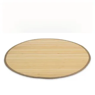 Homestyle4u Bambusteppich Bambusmatte Bambus Teppich Läufer Vorleger Küchenteppich - rund 150cm