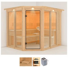 Bild Sauna »Anike 3«, (Set), 9-kW-Ofen mit integrierter Steuerung beige