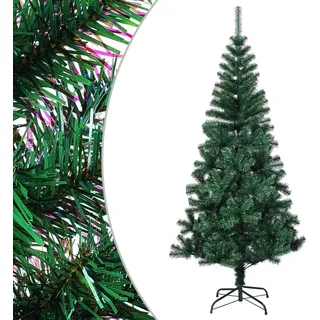 The Living Store Künstlicher Weihnachtsbaum Schillernde Spitzen Grün 120 cm PVC - Grün