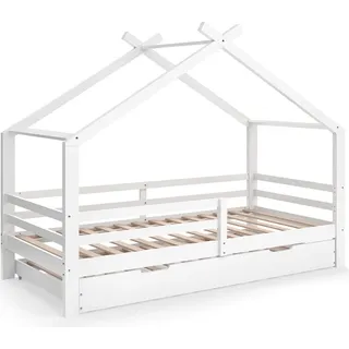 Hausbett Vitalispa Luni Weiß 200 x 90 cm mit Gästebett, Model 57926 - Weiß