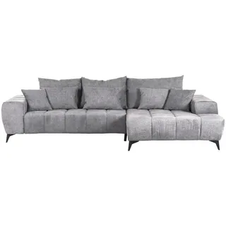 Carryhome Ecksofa , Hellgrau , Textil , Füllung: Schaumstoff,Schaumstoff,Schaumstoff , Ottomane rechts, L-Form , 300x205 cm , Made in Eu , seitenverkehrt erhältlich, Rücken echt, elektrischer Sitzvorzug , Wohnzimmer, Sofas & Couches, Wohnlandschaften, Ecksofas