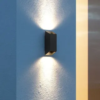 Nordlux Außenwandleuchte Aluminium 23,5 cm GU10 dimmbar IP54 schwarz