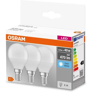 Osram LED-Birne 4,9W E14 4000K neutralweiß 3 St.