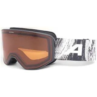 Alpina Venet Skibrille (133 black glacier matt, Scheibe: orange (S2))
