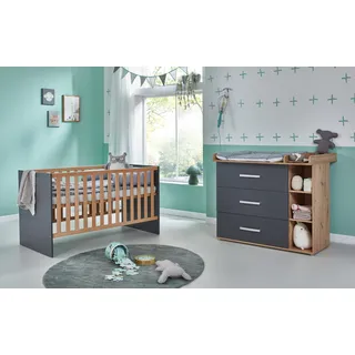 Arthur Berndt Babymöbel-Set »Babyzimmer Set »Alessio« 2-teilig«, (Spar-Set), schwarz