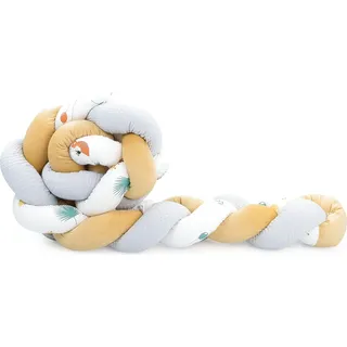 Kuschelkissen Kinder Kissen Deko 200 cm - flauschig Dekokissen Kinderzimmer Kinderkissen Zierkissen geflochten Safari - Orange