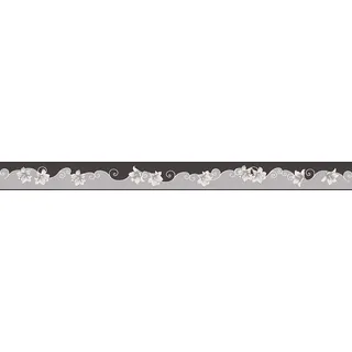 A.S. Création Bordüre Only Borders 9 Borte 5,00 m x 0,05 m grau schwarz Made in Germany 962111 96211-1