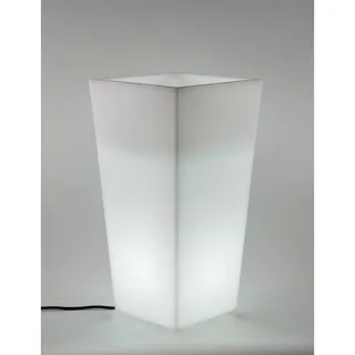 Xxxl Led PFLANZGEFÄß Melisa 40 , Weiß , Kunststoff , 40x90x40 cm , Lampen & Leuchten, Außenbeleuchtung, Außenleuchten