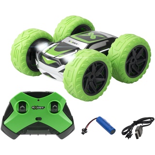 Exost Silverlit All-Terrain Ferngesteuertes Auto 360 Cross Green - Batterie inklusive - Fahren auf 2 Seiten bei 360° + LED-Scheinwerfer - Geschwindigkeit: 12 km/h - Spielzeug für Kinder ab 5 Jahren