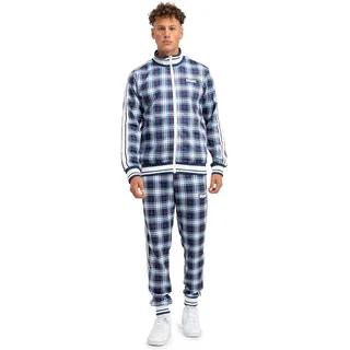 Lonsdale Herren Trainingsanzug schmale Passform WEMBELY, Navy/White/Red, L