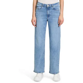 Betty & Co Damen High Waisted-Jeans mit weitem Bein 40, Light Blue Denim