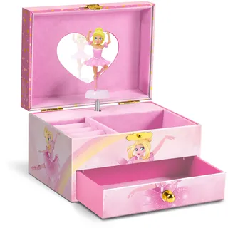 CRAZE Music Box Ballerina | Spieluhr mit Melodie, Mädchen Schmuckkästchen mit drehender Ballerina, Spiegel & Schublade
