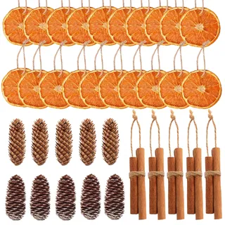 Fox·Bunny 20x getrocknete Orangenscheiben 15x Zimtstangen, und 20x Sternanis Weihnachtskranz Deko Natur Dekoration Weihnachten Adventskranz