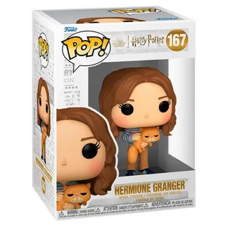 Funko Harry Potter Sammelfigur Hermione Granger mit Crookshanks 12 cm schwarz/transparent