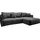 DON 245 x 180 cm Sofa Schlaffunktion und zwei Bettkästen Stoff Monolith