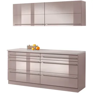 WIHO KÜCHEN Küchenzeile Chicago 180 cm braun