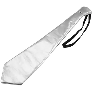 Folat Metallic Farbige Krawatte – Silber