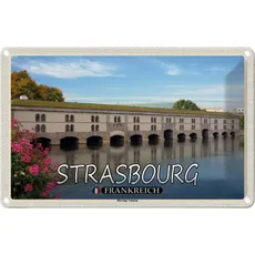 Blechschild 20x30 cm - Strasbourg Frankreich Barrage Vauban