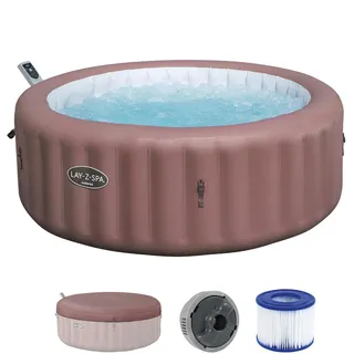 Bestway® Lay-Z-SPA® Energiespar-Whirlpool Hawaii AirJetTM mit App-Steuerung + integrierter UltraFitTM -Pumpeneinheit, für 6 Personen Ø 196 x 71 cm, Terrakotta