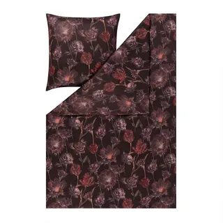 ESTELLA Bettwäsche Zoe | vino | 135x200 cm + 80x80 cm | bügelfreie Qualität | pflegeleicht & trocknerfest | ideale Vier-Jahreszeiten-Garnitur | 100% Baumwolle