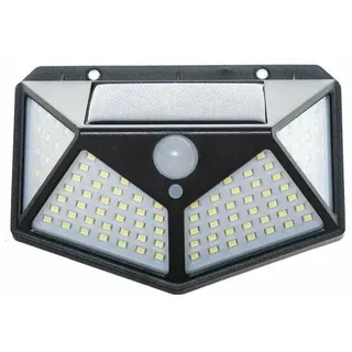 Solar Wandleuchte 600 Lumen IP65 100 LED Garten Strahler Lampe Bewegungssensor