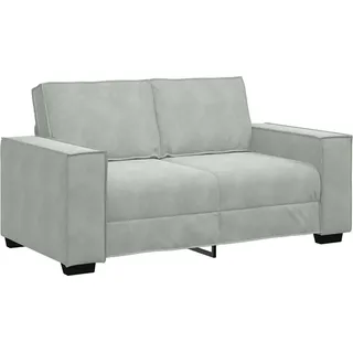 vidaXL 2-Sitzer-Sofa Hellgrau 160x78x84 cm Samt - Grau