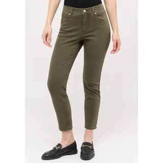 Slim-fit-Jeans ANGELS "ORNELLA", Damen, Gr. 44, Länge 26, grün (khaki used), Denim/Jeans, Obermaterial: 93% Baumwolle, 5% Polyester, 2% Elasthan, slim fit 7/8-Länge, Jeans Slim-fit-Jeans