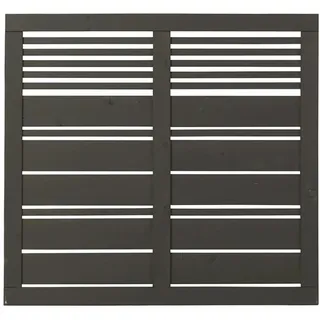 Plus Sichtschutzelement 120 x 110 cm grau Holz