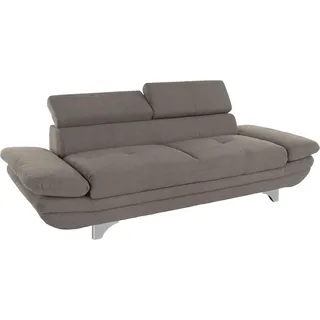 Cotta Big-Sofa Polyester 3-Sitzer Grau