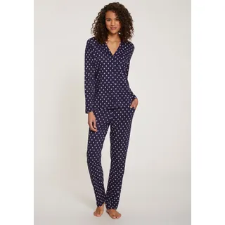 s.Oliver Pyjama Set, 2 tlg. im klassischen Stil, blau