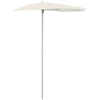 vidaXL Halb-Sonnenschirm 180 x 90 cm Sandfarbe