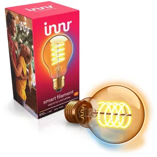 Innr E27 Smart Filament LED Glühbirne, Zigbee E27 Lampe, Dimmbar, Funktioniert mit Hue*/ Home Assistant/Homey/Alexa (Bridge erforderlich), Warmweiß bis Kaltweiß, 610lm, 1-Pack