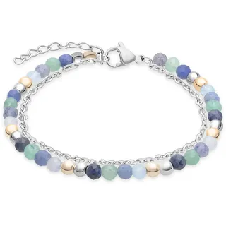 s.Oliver Damen Schmuck – Fußketten aus Edelstahl mit eleganten Beads in verschiedenen Farben – Stilvoll & Modern – Perfekte Geschenkidee