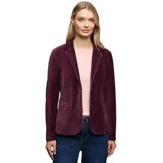 Street One Damen 2117320 Softer Cordblazer, Jazz Berry, 44