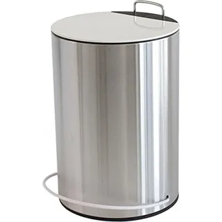 MSV Kosmetikeimer "Unna" Mülleimer Treteimer Abfalleimer - 5 Liter – mit herausnehmbaren Inneneimer - Weiß - Weiß